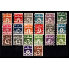 Danmark. Lot med blandet Bølgelinetype